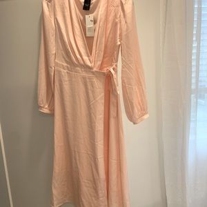 ASOS midi satin wrap dress